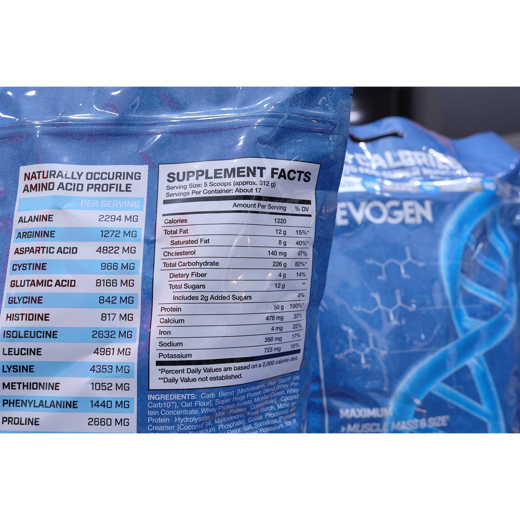 MASS Evogen tăng cân tăng cơ - Super Huge Gain, 17 liều dùng + quà tặng