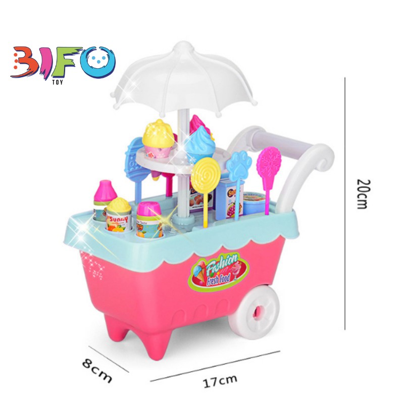 [Mã LIFETOYS1 giảm 30K đơn 99K] Combo đầu bếp tí hon đồ chơi nấu ăn xe đẩy siêu thị bánh kem cho bé thỏa sức vui chơi