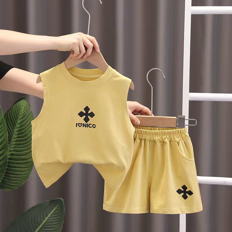 Set Áo Thun Ba Lỗ Và Quần Short Thời Trang Mùa Hè Mới Cho Bé Trai