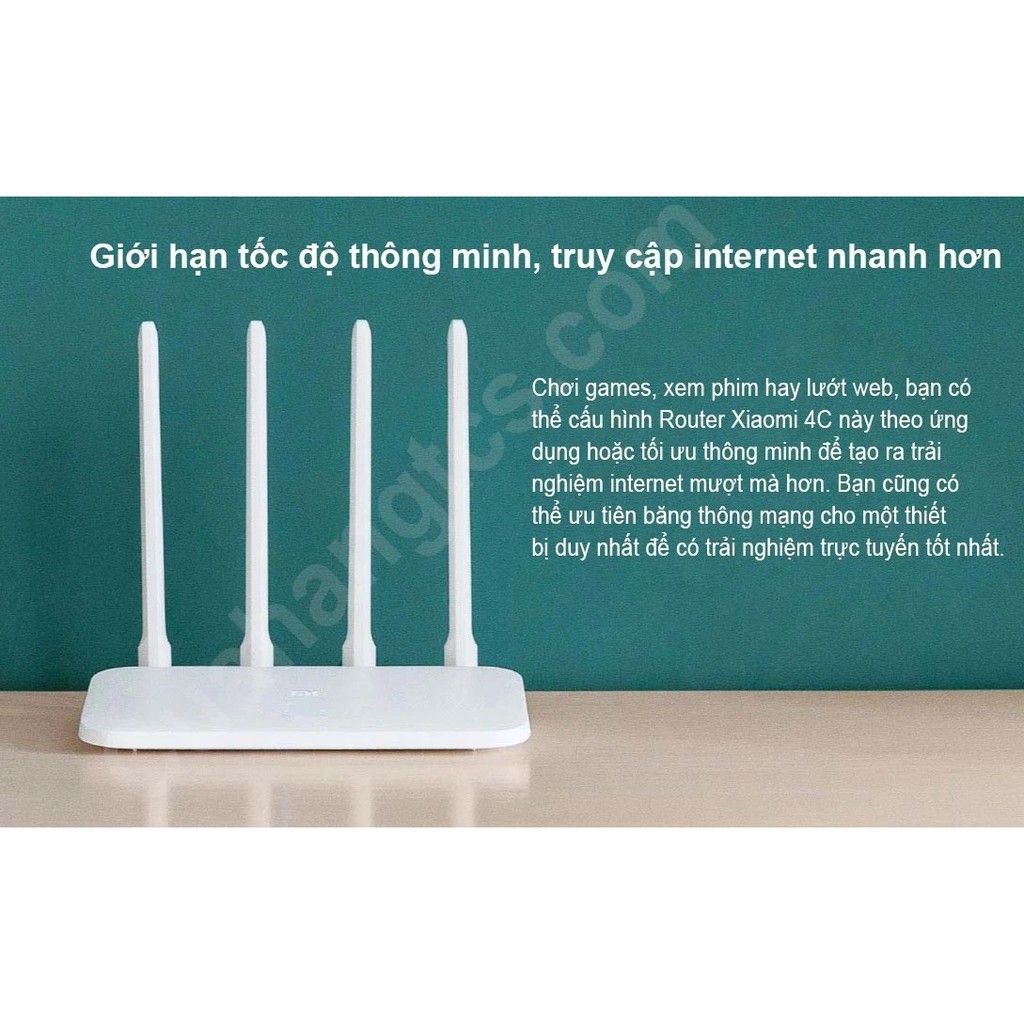 Bộ phát wifi router 4c Xiaomi Modem WiFi Xiaomi 4C 4 Râu Router R4CM 95