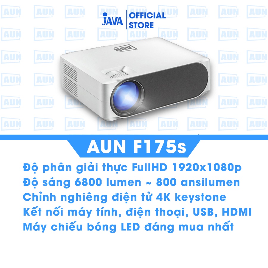 [NÉT NHẤT PHÂN KHÚC] Máy chiếu FullHD AUN F175S - Độ sáng cao, Độ nét cao, Tích hợp Android, Kết nối điện thoại