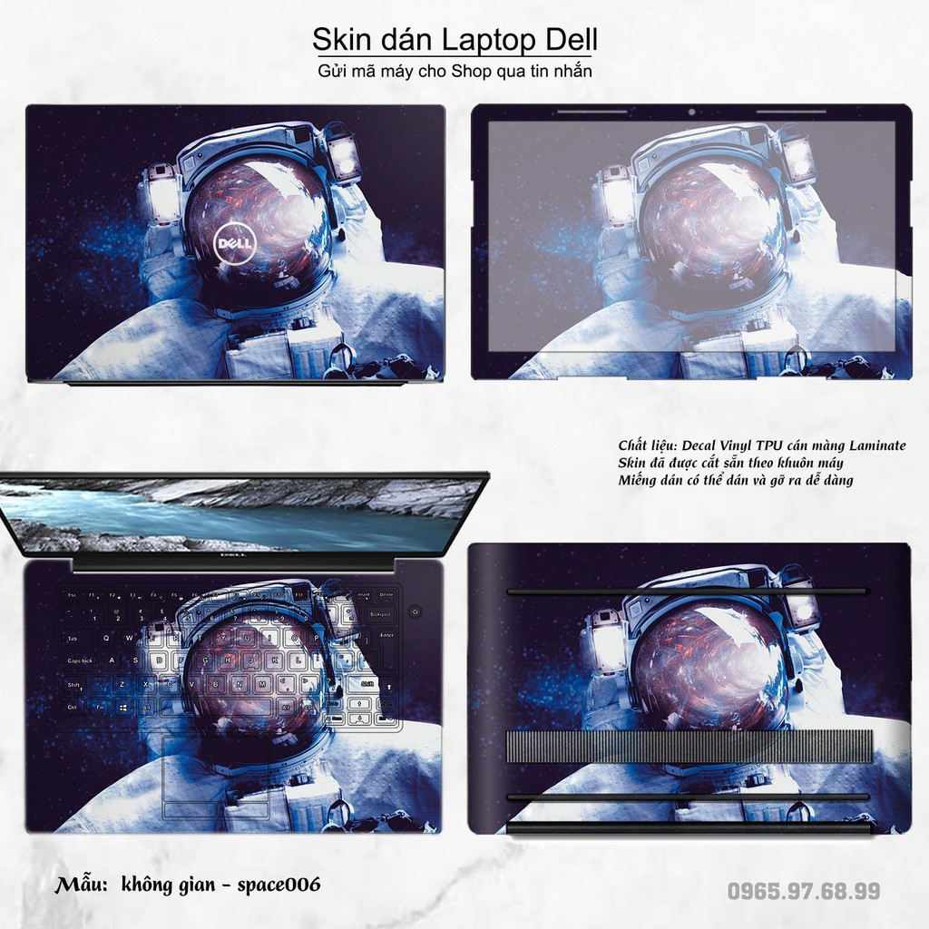 Skin dán Laptop Dell in hình không gian (inbox mã máy cho Shop)