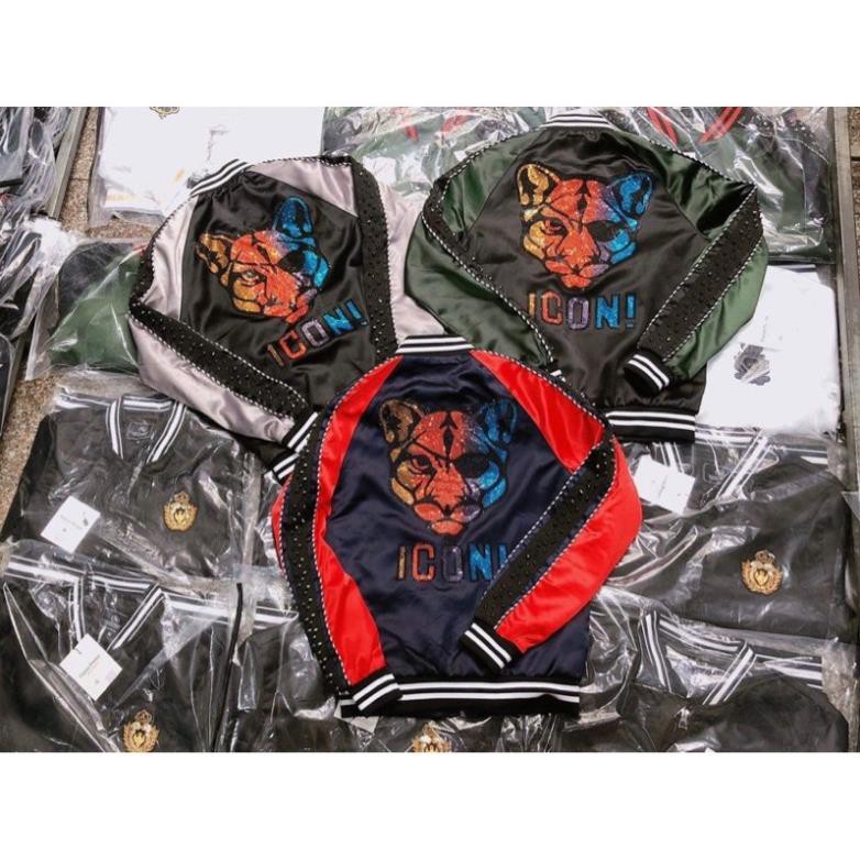 Xả Tết 2021 - HÀNG LOẠI 1_Áo khoác gió bomber💥ĐƯỢC XEM HÀNG💥Đính đá hình mặt mèo icon cực chất :