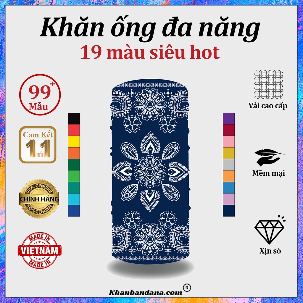 Khăn Ống Quàng Cổ 19 Màu - Khăn ống đa năng đi nắng, đi phượt, bịt mặt nam nữ - XỊN SÒ ĐỘC LẠ