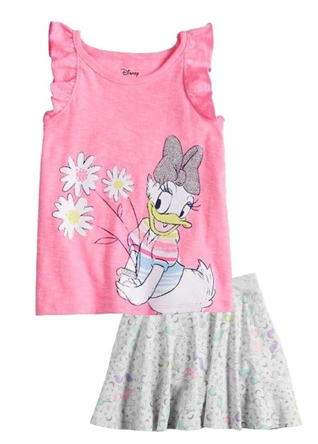 Set áo + chân váy bé gái Disney