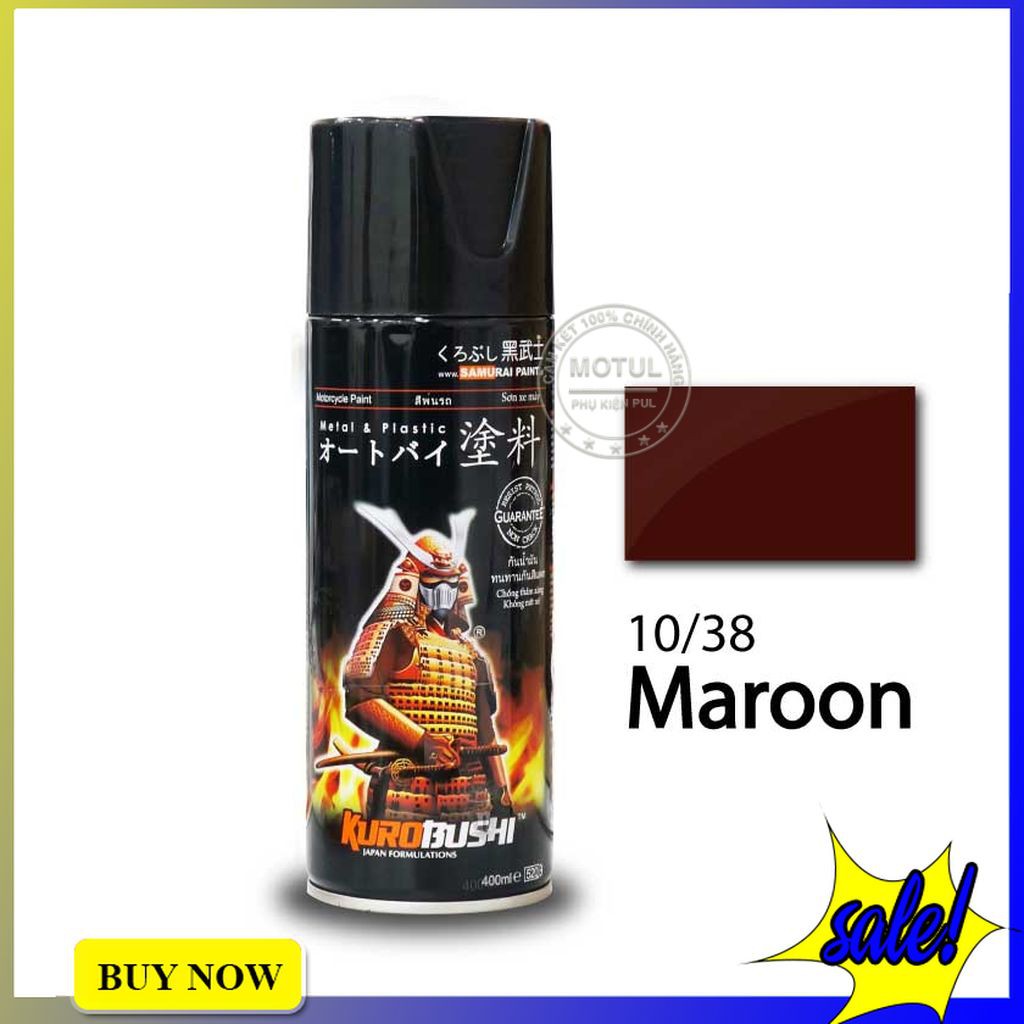 Sơn xịt màu hạt dẻ Samurai 10/38 hàng chính hãng 400ml