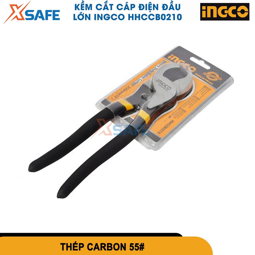 Kìm cắt cáp điện đầu lớn INGCO HHCCB0210 kềm 10 inch/250mm cắt cáp đồng, dây thép, dây kẽm...