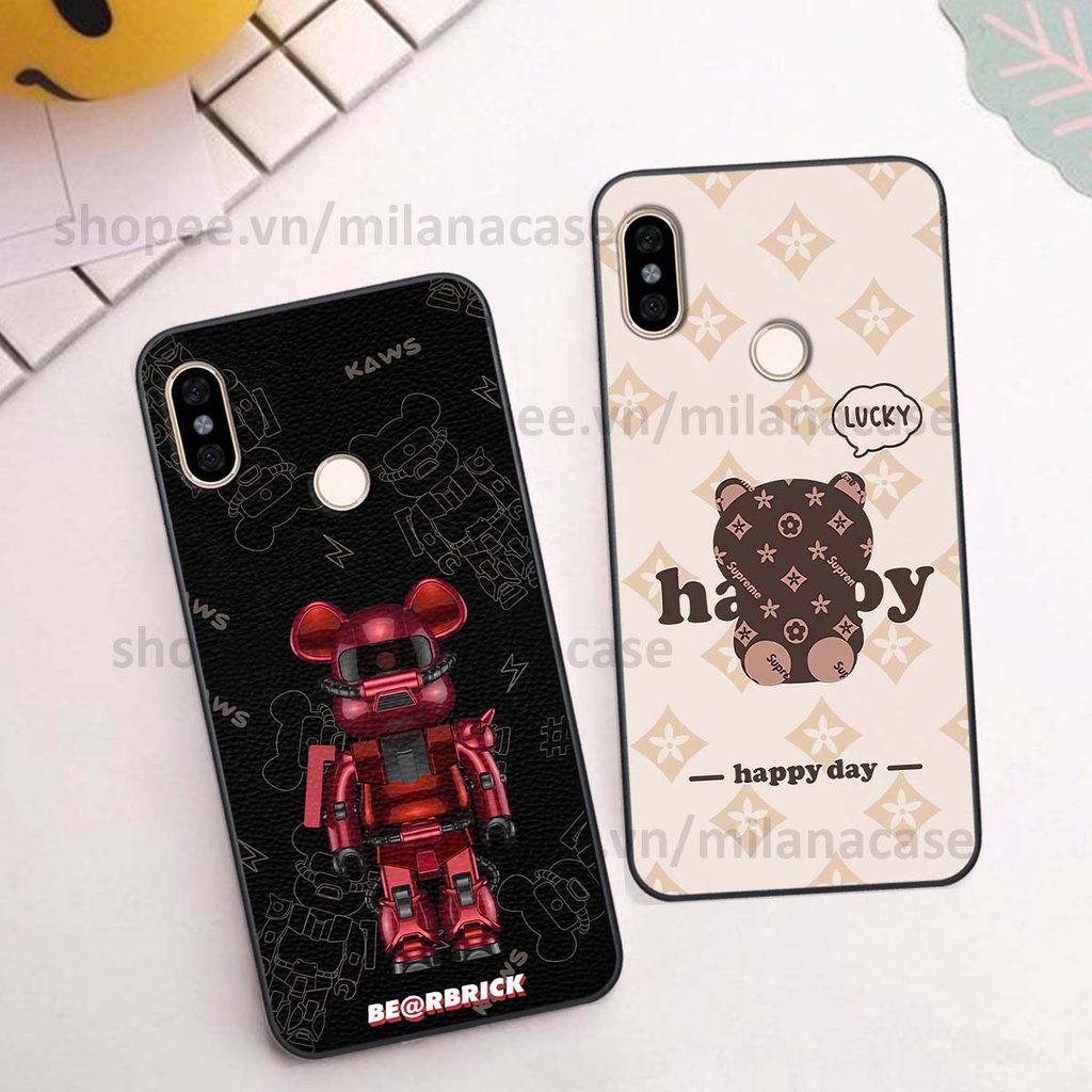 Ốp Xiaomi Redmi Note 5 / Note 6 gấu be@rBrick gấu Teddy Kaws siêu đẹp, phong cách, cá tính