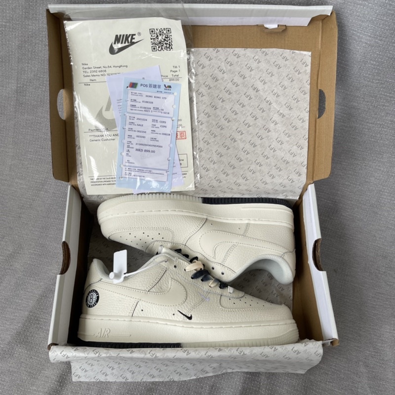 Af1 âm dương cao cấp, af1 be sữa, giày sneaker thể thao đế khâu, ảnh thật và video tự quay