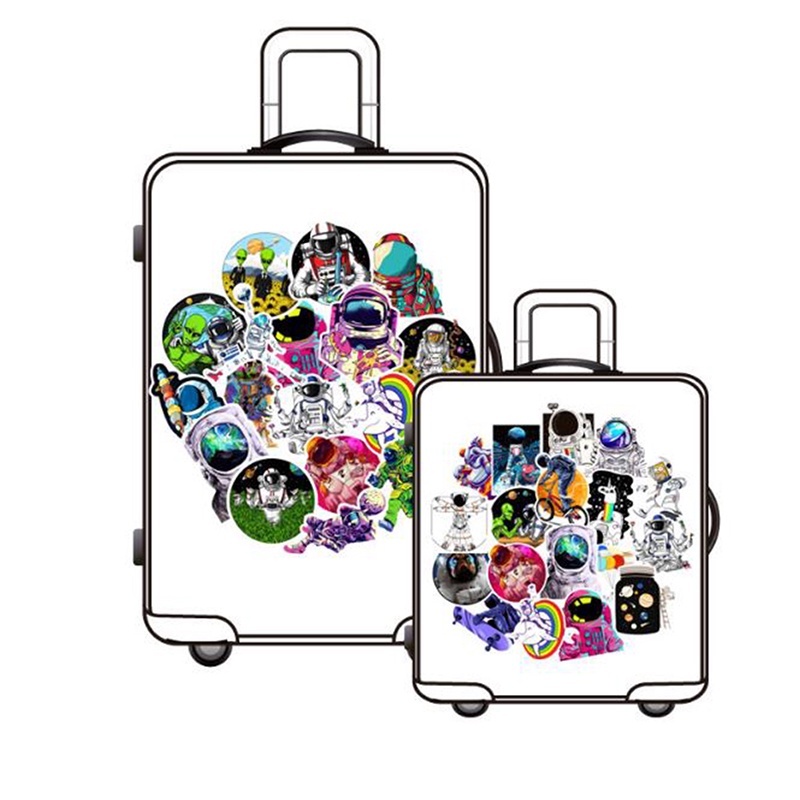 Bộ 50 Miếng Dán Hình Phi Hành Gia Graffiti Diy