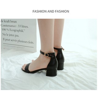 Sandal nữ gót vuông 4cm cao cấp
