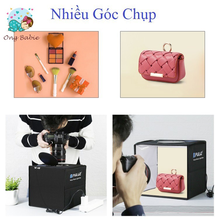 Hộp Chụp Sản Phẩm Chính Hãng Puluz Nhiều Kích Cỡ 25cm / 30cm / 40cm / 60cm ) Ongbabie.shop