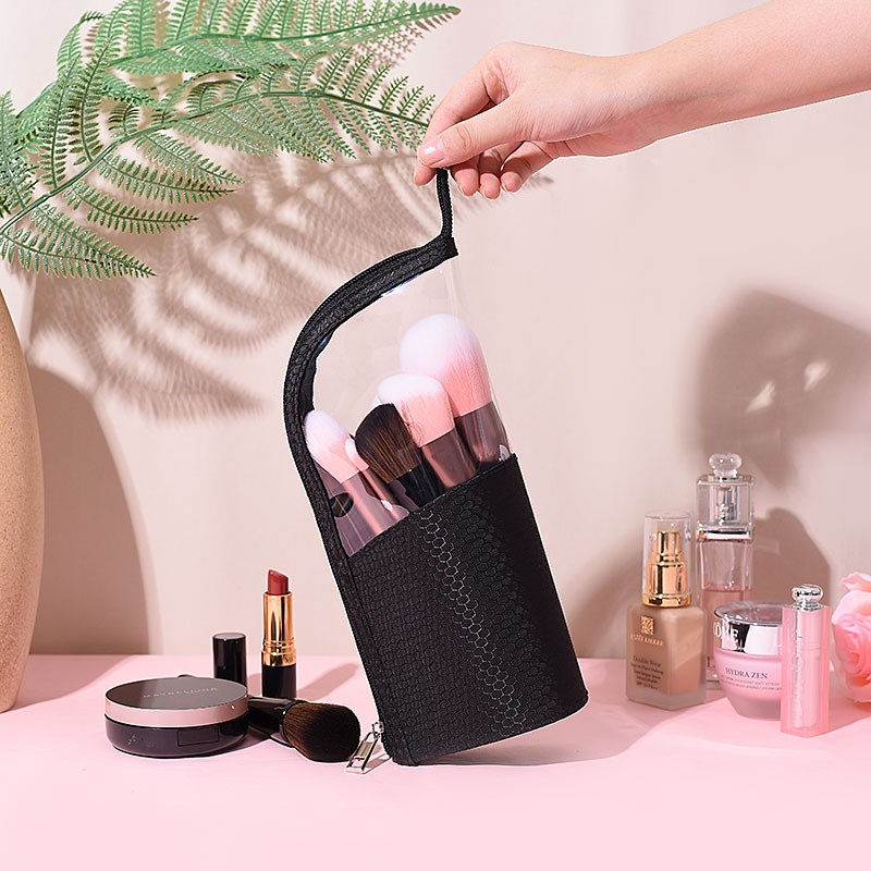 Evertoner Túi Đựng Mỹ Phẩm / Đồ Trang Điểm Trong Suốt Có Khóa Kéo Tiện Dụng Cho Nữ