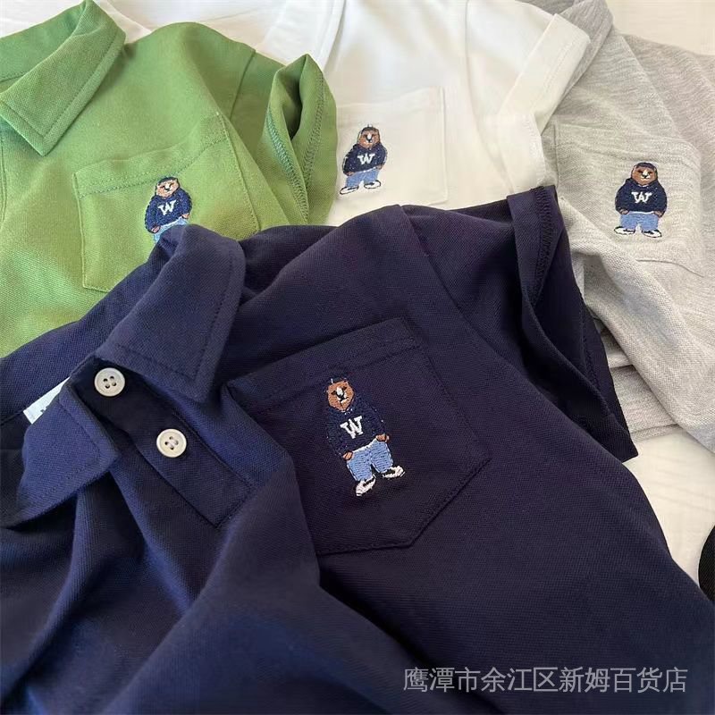 Áo Thun polo Tay Ngắn Bằng Cotton Thời Trang Mùa Hè Phong Cách Mới 2022 Dành Cho Bé Trai