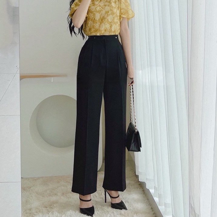 Quần Suông Công Sở Nữ Quảng Châu Minz Store Mã 833, Thiết Kế Lưng Chun 2 Ly