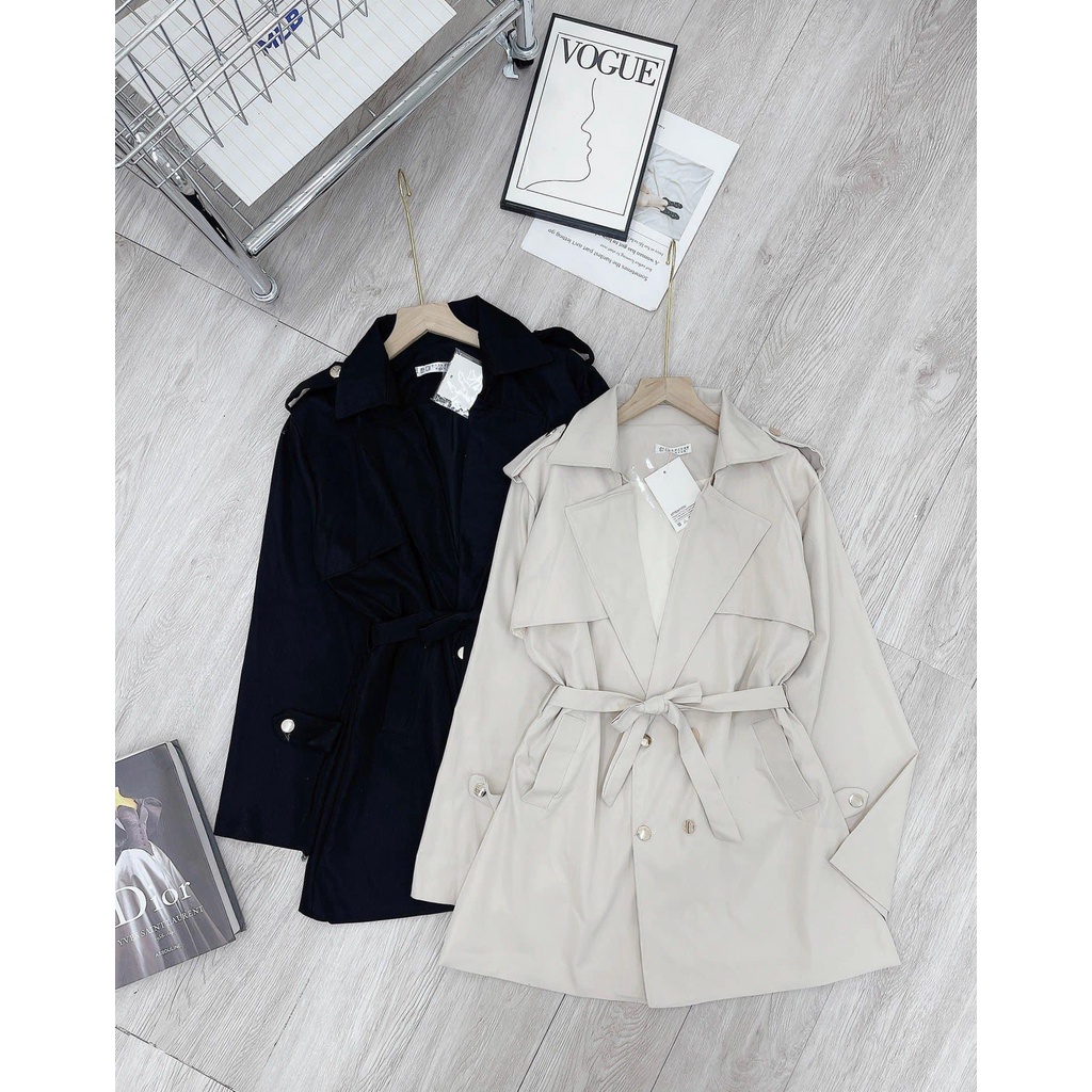 Áo khoác mangto nữ kèm đai chất kaki 2 LỚP phong cách ulzzang - áo blazer nữ trơn bassic sang chảnh 2022,TONGKHOQUANAO