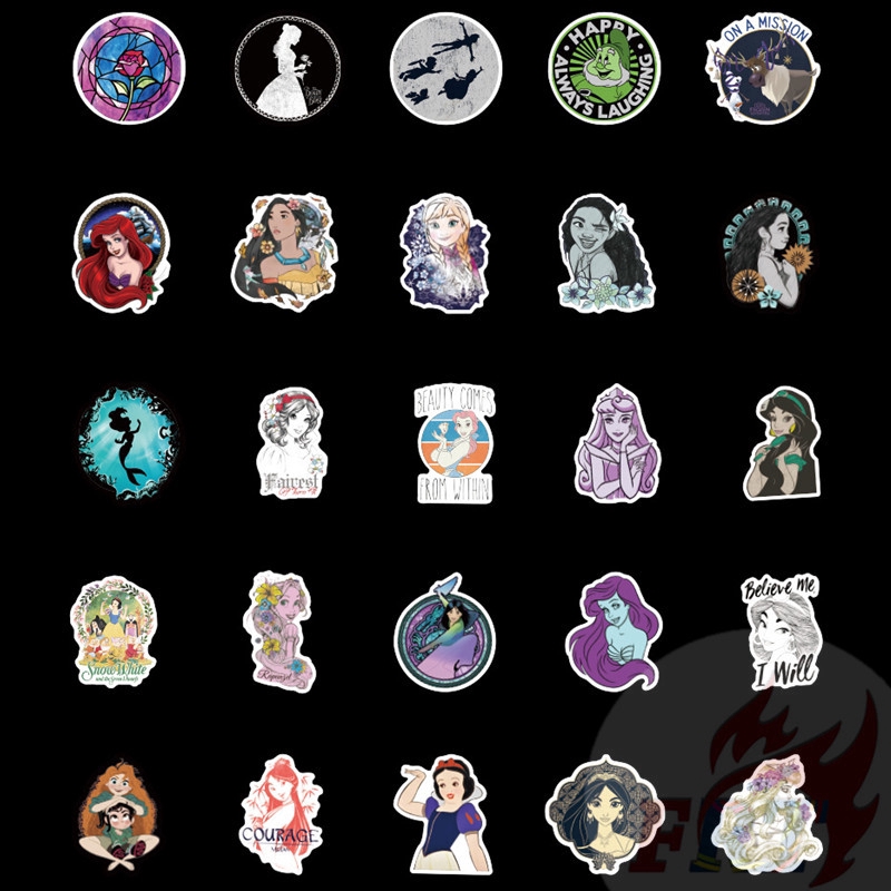 ❉ Beautiful Princess Series 01 Giấy và decal dán tường ❉100Pcs/Set Princess Mixed Luggage Laptop Skateboard Doodle Stickers