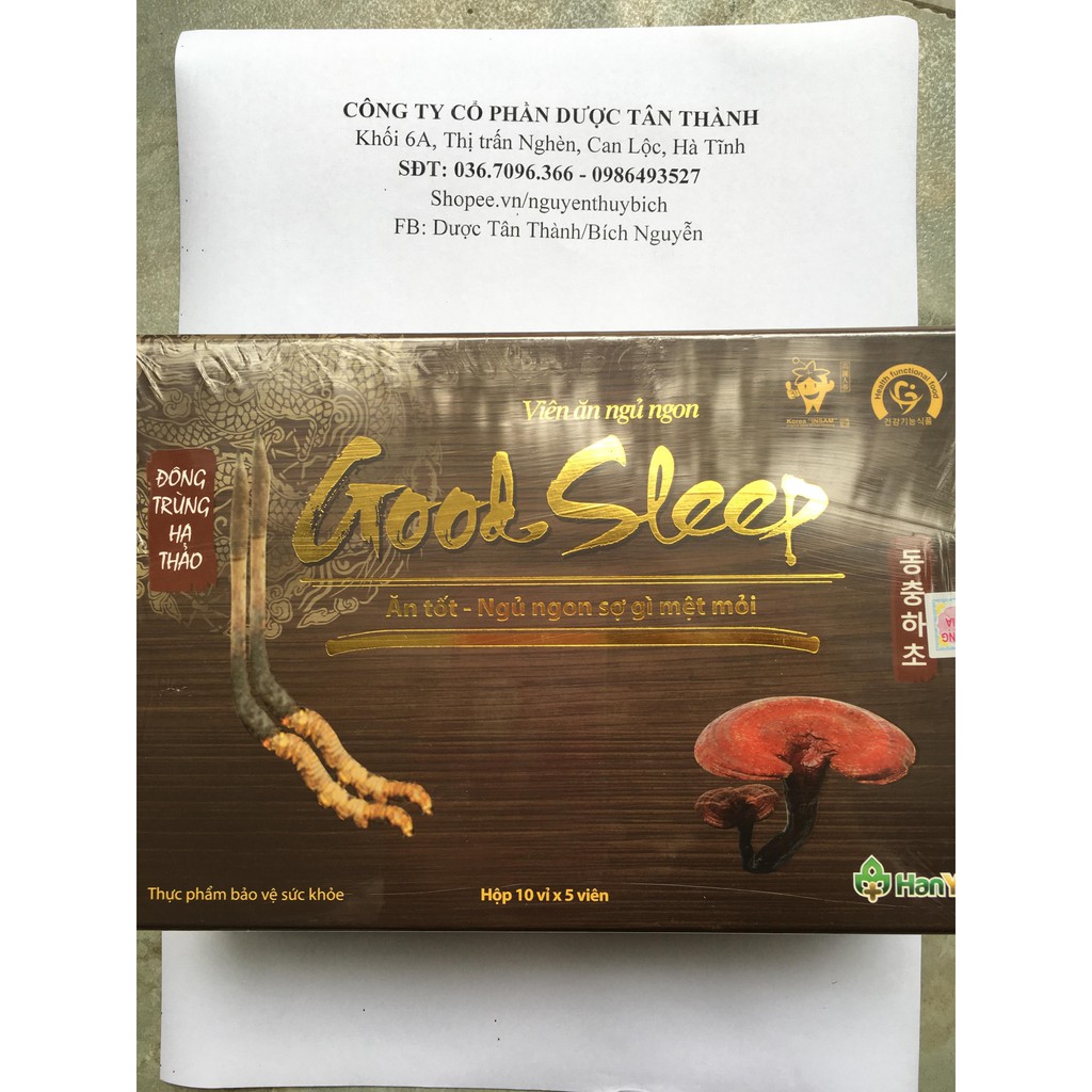 Viên ăn ngủ ngon đông trùng hạ thảo Goodsleep quà biếu ông bà bố mẹ cực đẹp