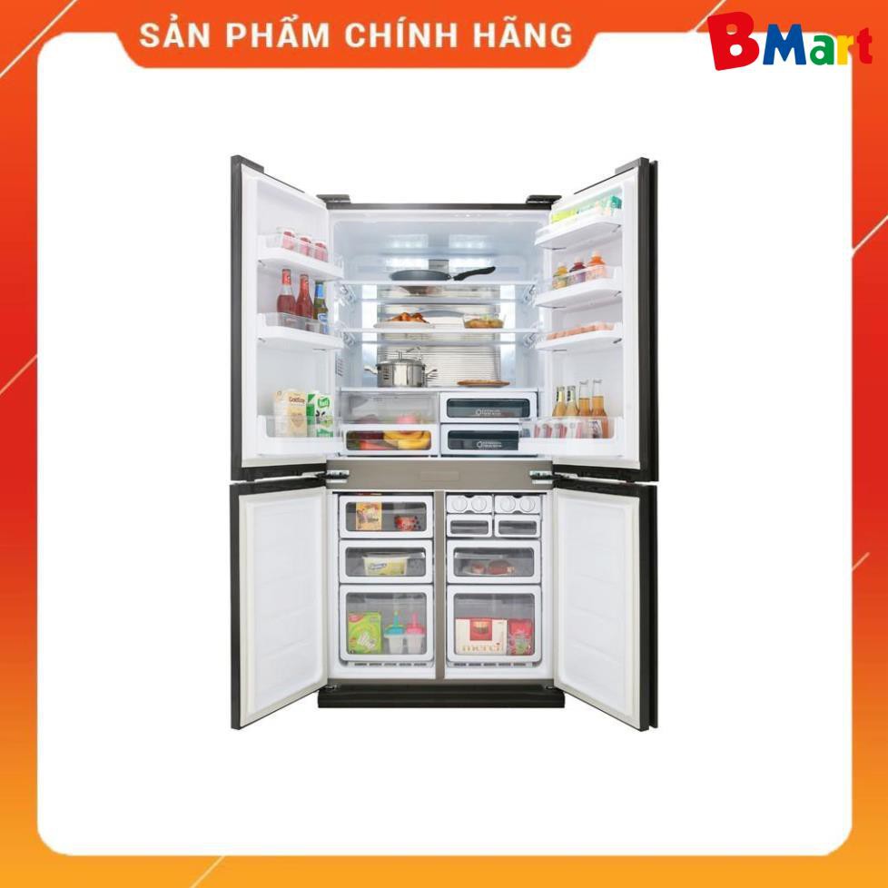 [ VẬN CHUYỂN MIỄN PHÍ KHU VỰC HÀ NỘI ] Tủ lạnh Sharp 4 cánh màu gương đen SJ-FX688VG-BK - [ Bmart247 ]  - BM