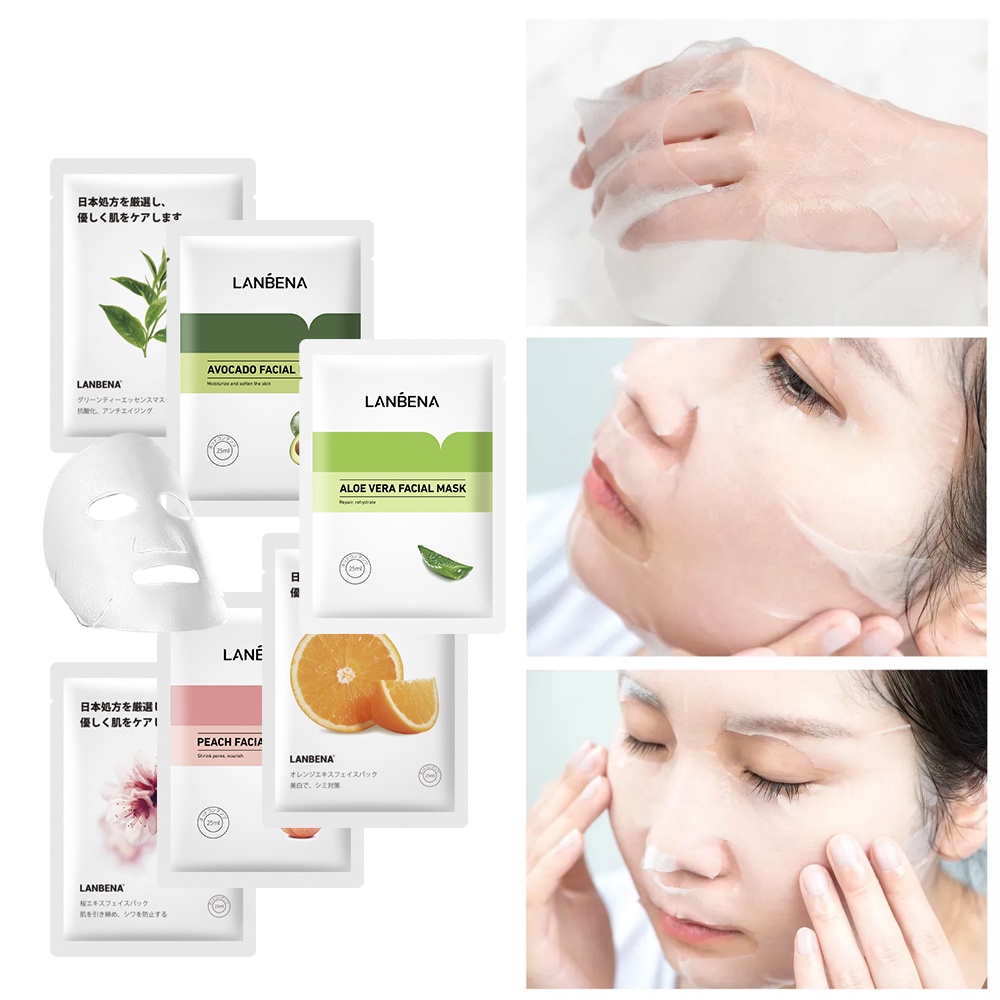 Mặt Nạ Lanbena Chiết Xuất Thực Vật Dưỡng Ẩm Loại Bỏ Mụn Đầu Đen Làm Trắng Da Chống Lão Hóa 25ml- Vibesvietnam