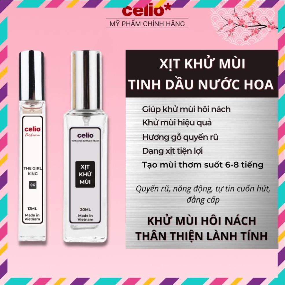 Combo Tinh Dầu Nước Hoa Nữ CELIO và Xịt Hôi Nách Khử Mùi Mồ Hôi Thơm Nách Quyến Rũ Gợi Cảm Thơm Lâu Dạng Xịt Tiện Lợi