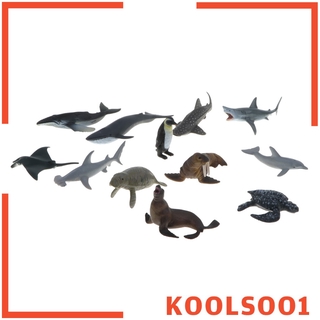 Set 12 Mô Hình Động Vật Biển Đồ Chơi Cho Bé