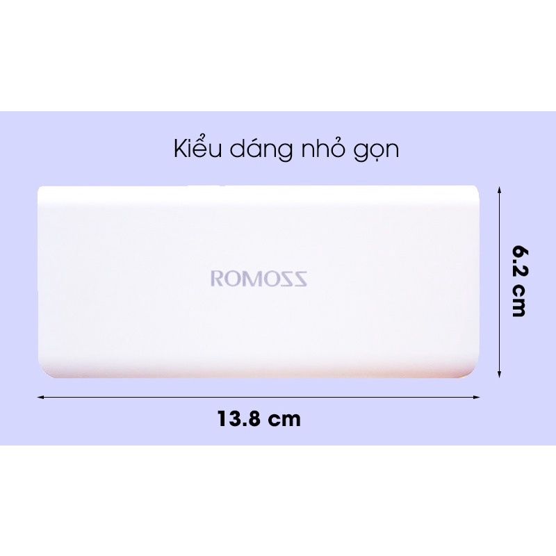 Pin sạc dự phòng 10.000 mah romoss solit 5 - có sạc nhanh pd0050