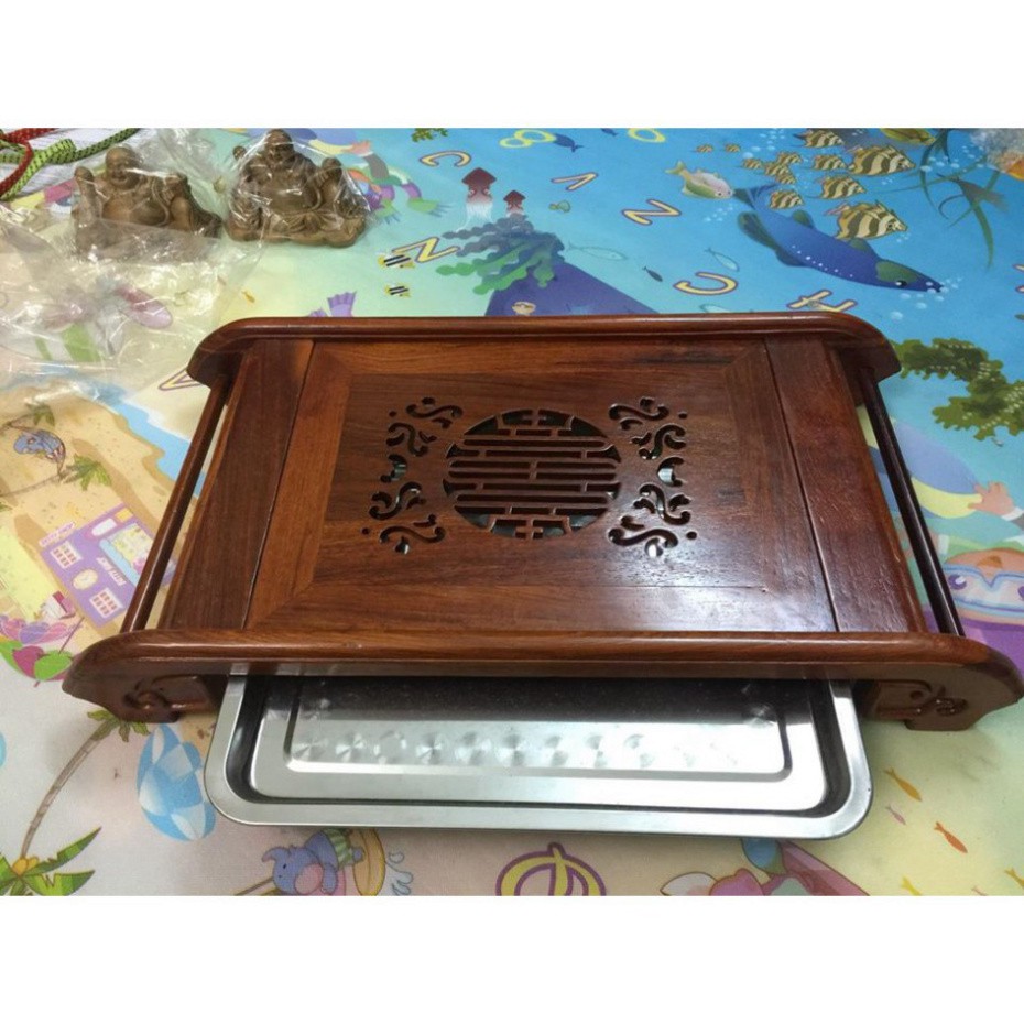 Khay trà cuốn thư làm bằng gỗ hương cao cấp - ĐÚNG MẪU ĐÚNG GIÁ - HÀNG THẬT TẠI XƯỞNG