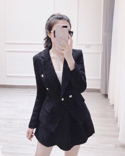 Set vest dạ hàng thiết kế
