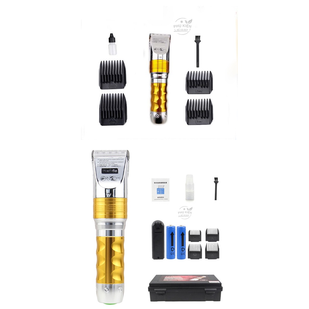 Combo Tông Đơ cao cấp Huaebro F10 tặng kèm 2 kéo