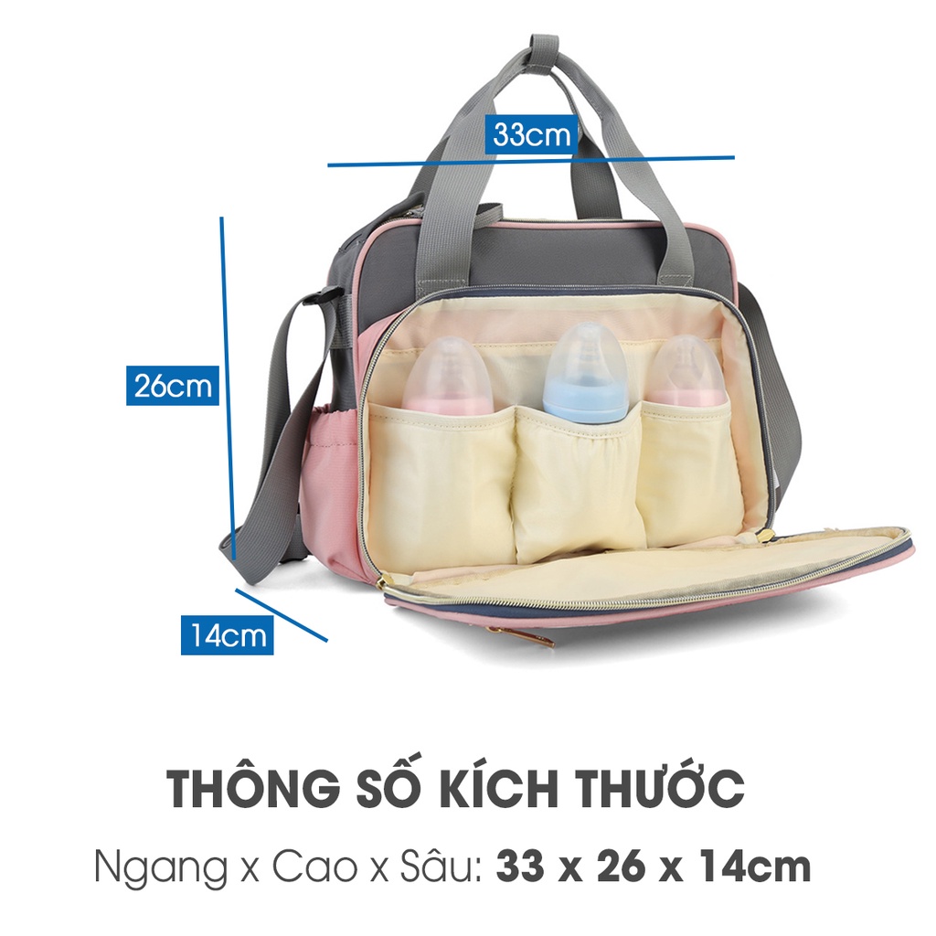 Túi đựng đồ cho mẹ và bé (BL22), túi đựng bỉm sữa sơ sinh cao cấp