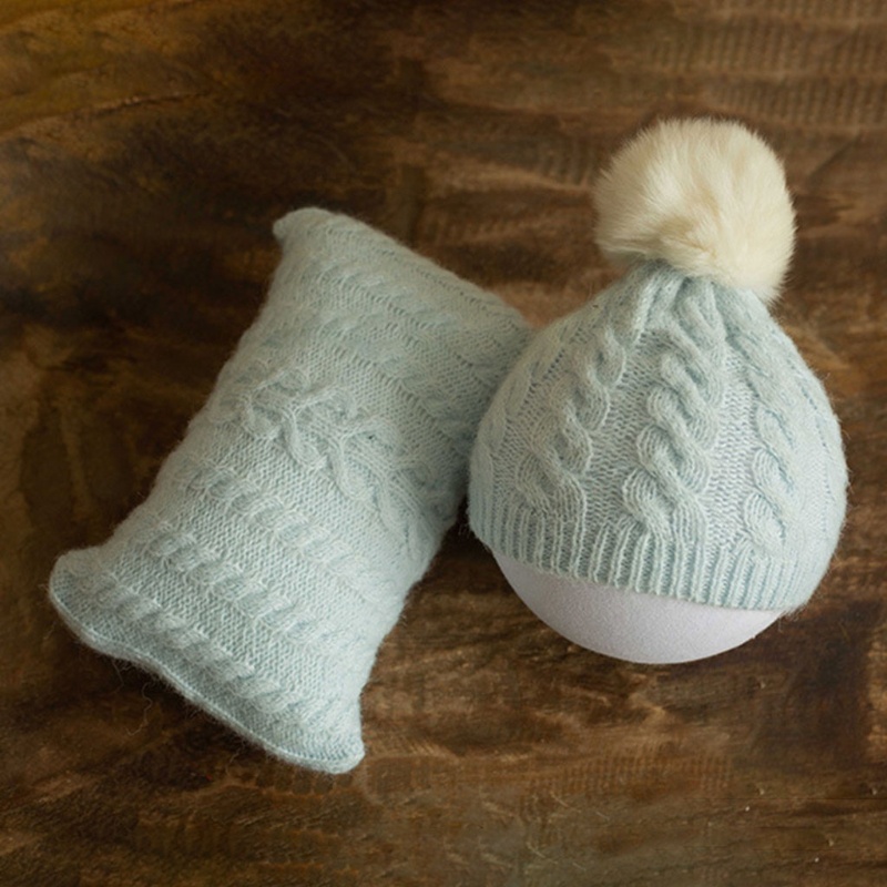Bộ Phụ Kiện Gối Và Mũ beanie Dùng Chụp Ảnh Cho Bé Sơ Sinh