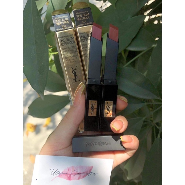 Son Ysl slim velvet vỏ đen