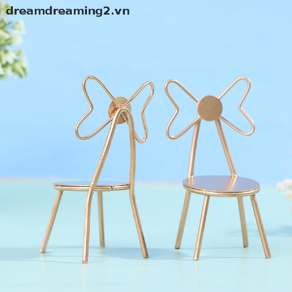 Ghế Kim Loại Mini Tỉ Lệ 1: 12 Xinh Xắn Dành Cho Búp Bê