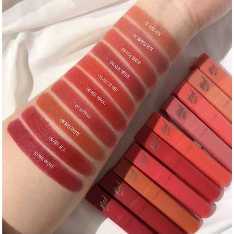 [Có bil]Son Thỏi Hiệu Ứng Lì Nhẹ CLIO MAD MATTE STAIN LIPS 3.3g