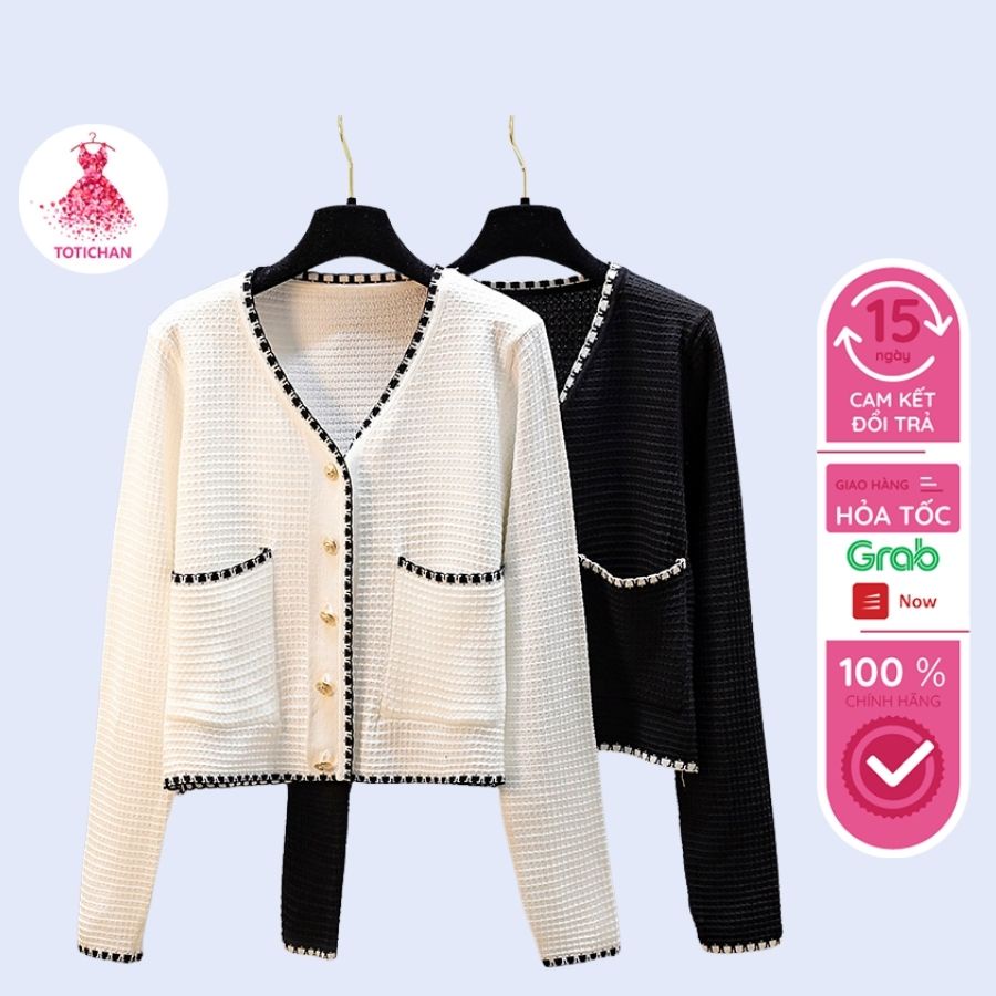 Áo Cardigan Dệt Kim Tay Ngắn Dáng Lửng Trẻ Trung Quyến Rũ Hợp Thời Trang  TOTICHAN AK20