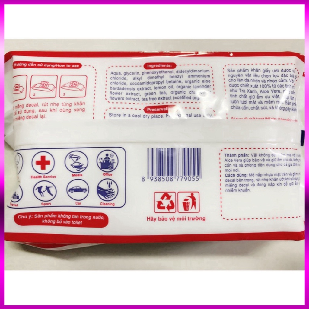 Khăn Giấy Ướt BABY WIPE ( Đại Nam ) Hộp 100 Tờ Sản Phẩm Chính Hãng Tiện Cho Mẹ Tốt Cho Bé - Khăn giấy cao cấp