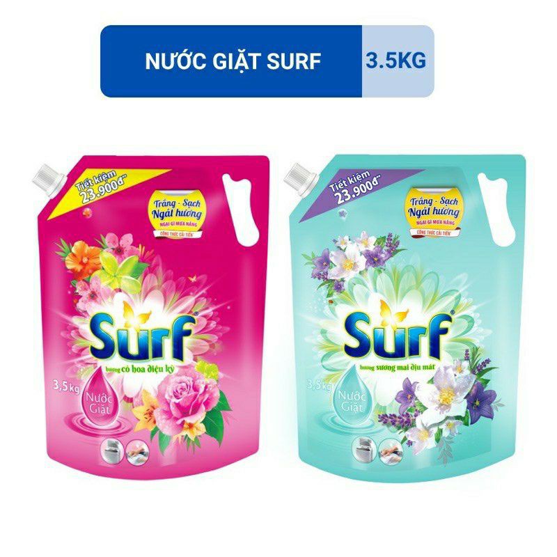 NƯỚC GIẶT SURF TÚI NẮP XOÁY 3.5KG