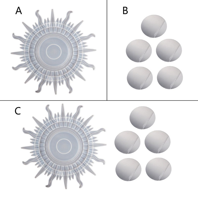 Khuôn Silicon Tạo Hình Mặt Trăng Và Mặt Trời Trang Trí