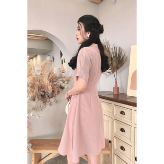 Đầm xòe ngắn tay cổ bẻ - 20Again DEA0176