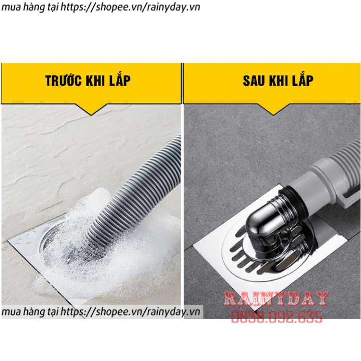 Bộ Thoát Nước Máy Giặt, Thoát Nước Thải Lắp Thoát Sàn, Ngăn Mùi Chữ L