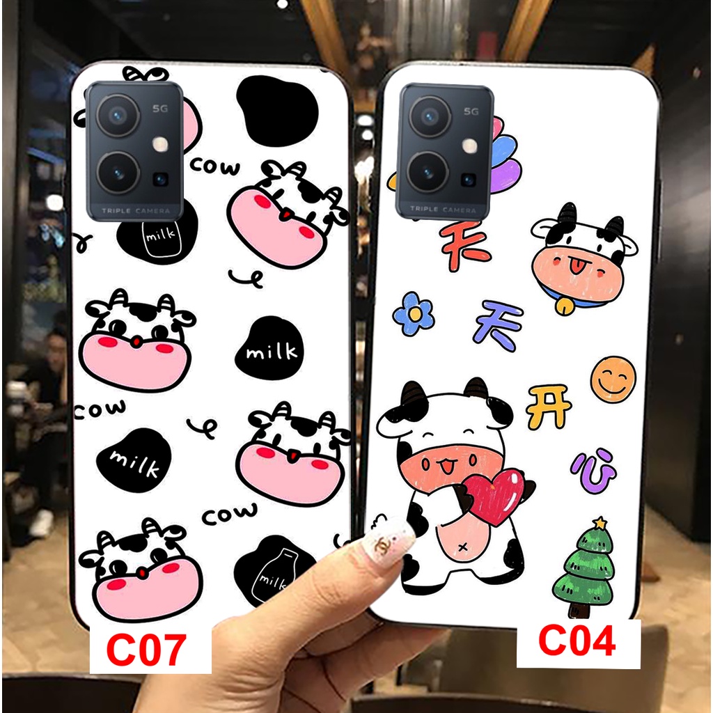 Ốp Lưng Vivo Y55 5G -  Vivo Y55 2022 bắt trend bò sữa siêu đẹp siêu cute