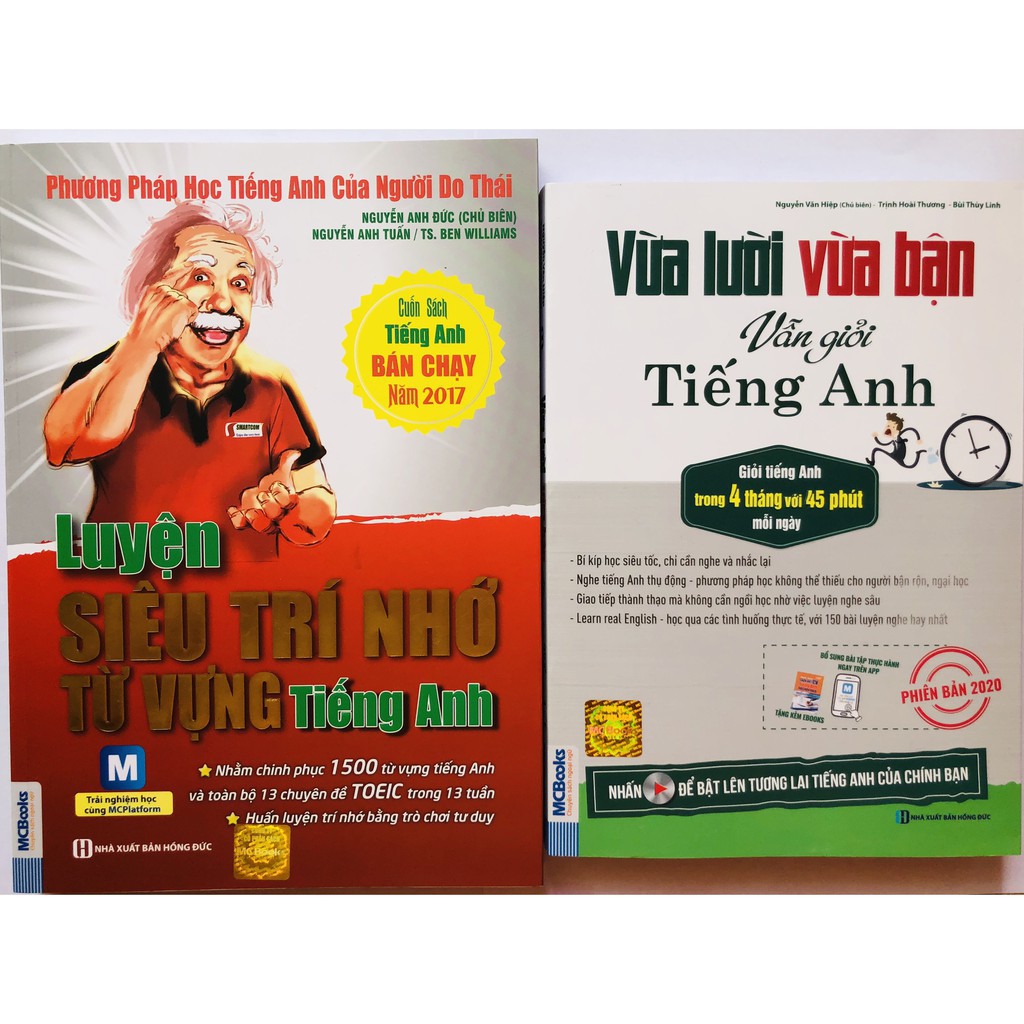 Sách - Luyện Siêu Trí Nhớ Từ Vựng Tiếng Anh + Vừa Lười Vừa Bận Vẫn Giỏi Tiếng Anh