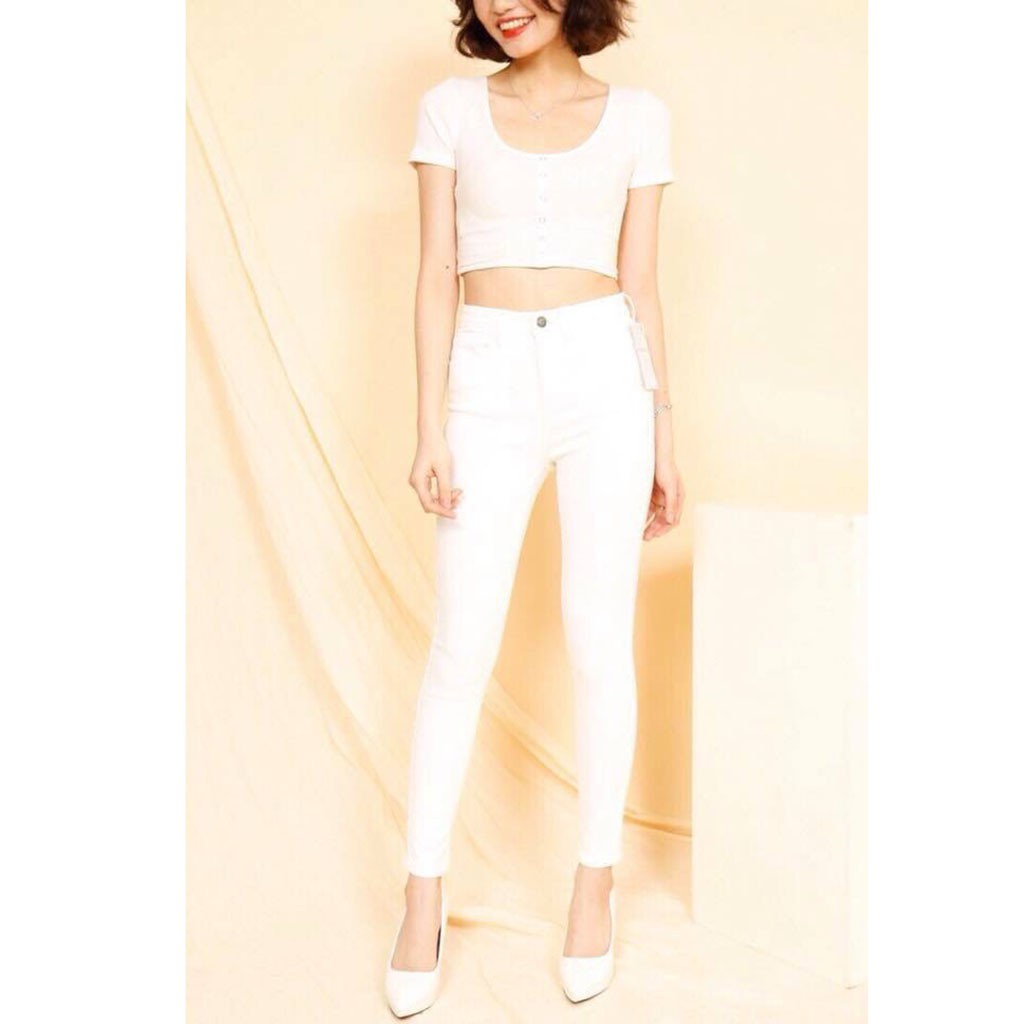 Quần SKinny Trơn Trắng + Đen Nữ [ Hình Thật ] - Quần Jean nữ - Tashop | BigBuy360 - bigbuy360.vn