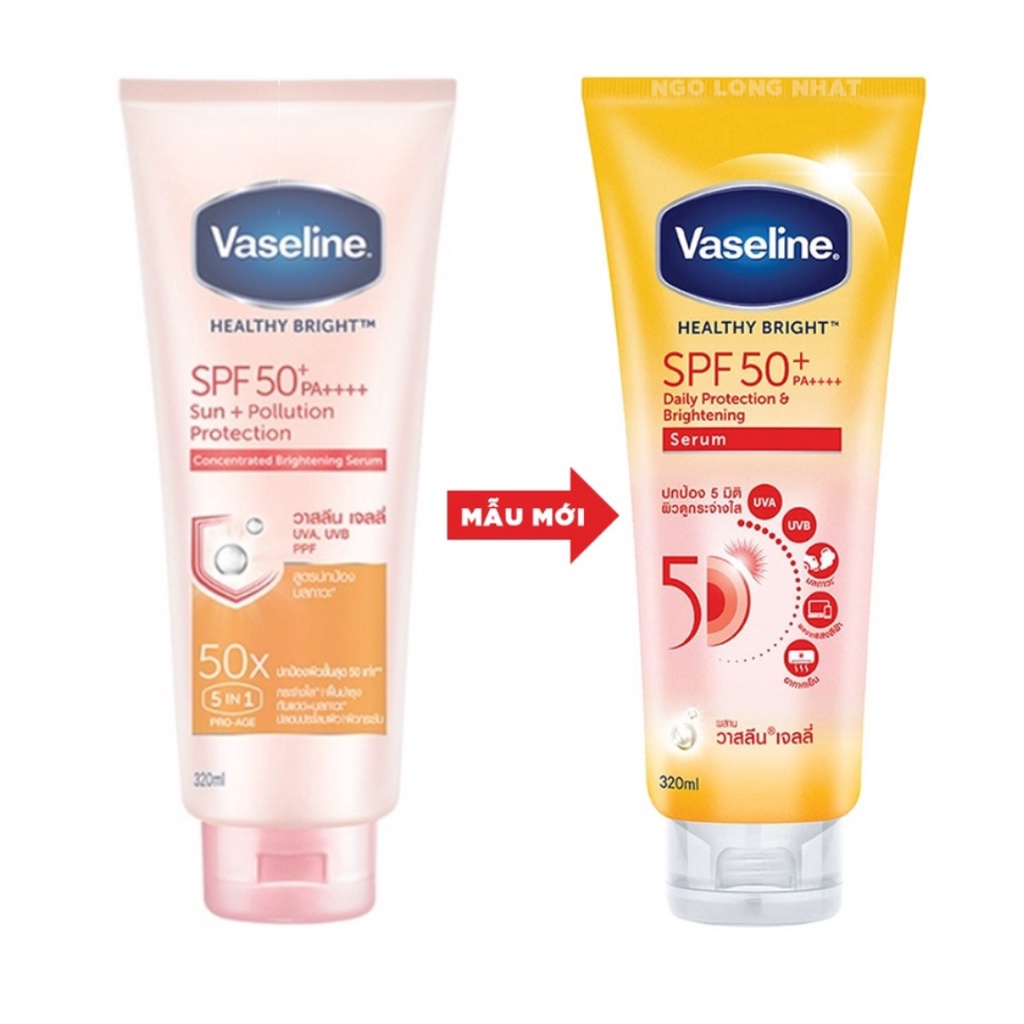 Combo Vaseline dưỡng ngày đêm chống nắng & nâng tông gấp 4 lân