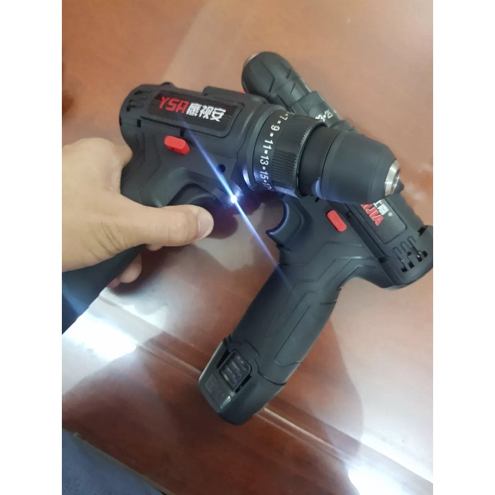 Máy khoan, bắt vít dùng pin 12v - 2 chức năng màu đen - Máy bắn vít mini cầm tay