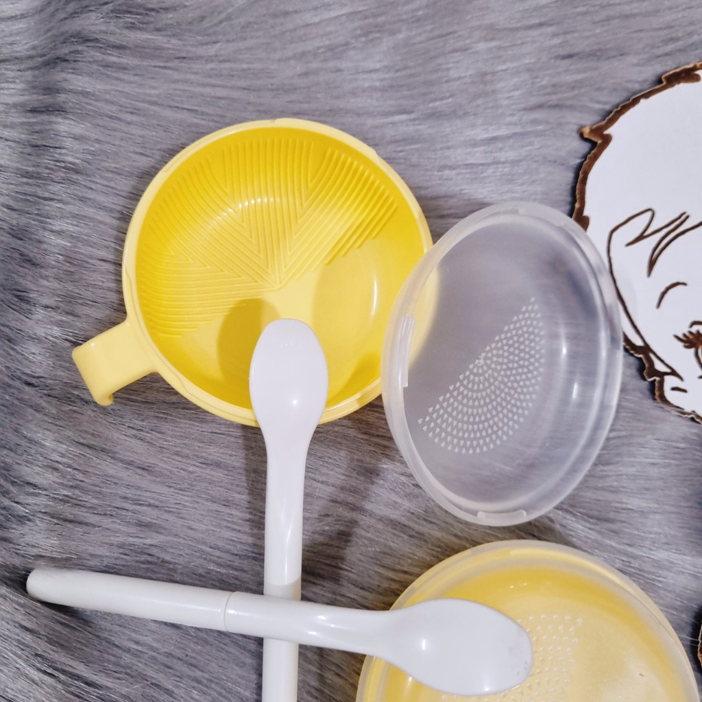 Bộ Dụng Cụ Mài Nghiền Thức Ăn Dặm Cho Bé Nội Địa Nhật Bản - mài, nghiền nhừ rau luộc mềm và thịt