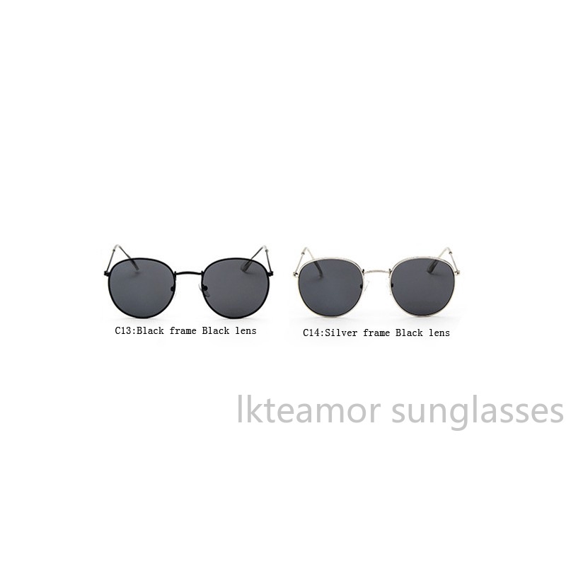 Kính mát tròn gọng kim loại cho nam và nữ
