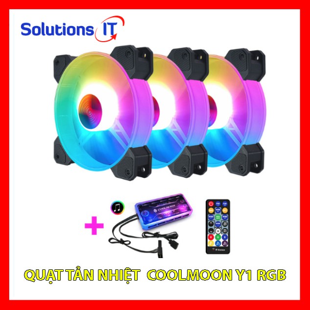 Quạt tản nhiệt cho máy tính Coolmoon Y1 led RGB tùy chọn