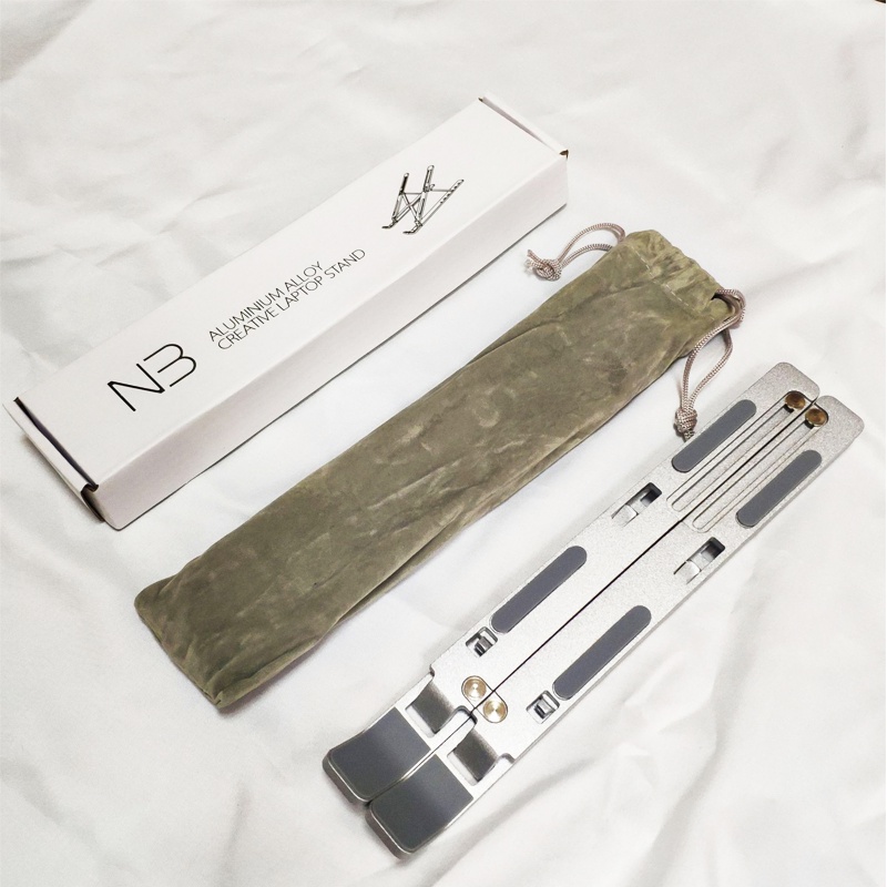 Giá đỡ laptop ipad macbook gấp gọn bằng nhôm stand nhôm để bàn 2 tầng LUVIBA G01